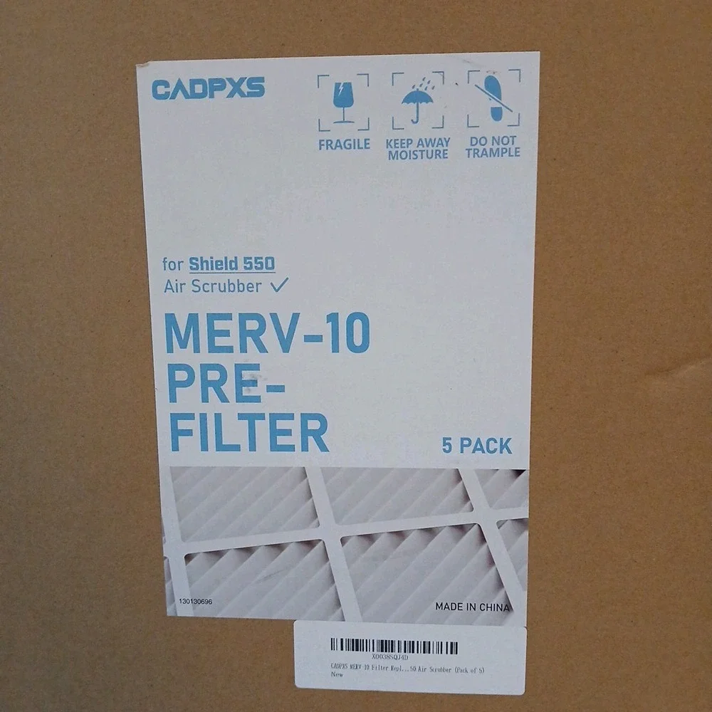 MERV-10 Filter Replacement Set for CADPXS Shield 550 Air Scrubber Pack of 5 NOB‎